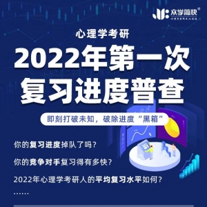 心理学考研大数据 | 2022年第一次复习进度普查！即刻破除进度“黑箱”！ ... ...