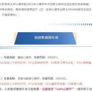 【心理学考研调剂汇总】截至目前！28所院校官方调剂信息都在这了！ ...