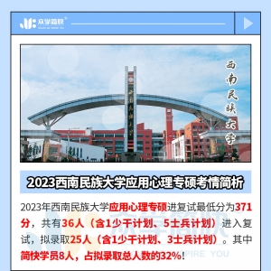 2023西南民族大学应用心理专硕考情简析及简快学员捷报