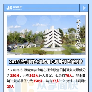 2023华东师范大学应用心理专硕考情简析及简快学员捷报