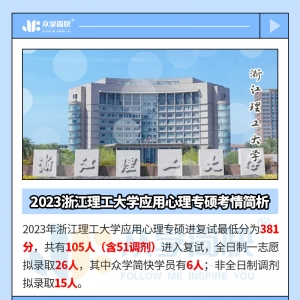 2023浙江理工大学应用心理专硕考情简析及简快学员捷报