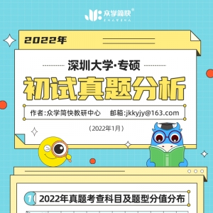 深圳大学2022心理学考研(专硕)初试真题分析